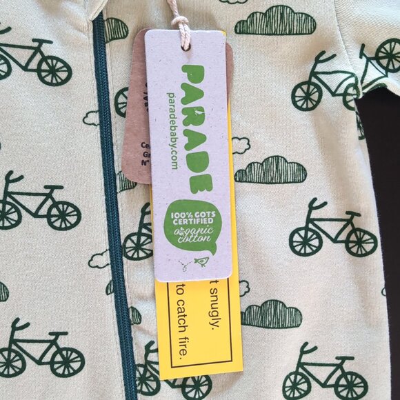 NWT Parade 100% Organic Cotton One Piece Baby Outfit With Double Zip - Picture 3 of 5